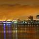 Downtown Long Beach at dusk in Long Beach, California