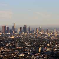 Skyline of Los Angeles, California during the day