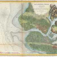 1857 Map of Oakland in California