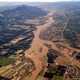 Aerial photo of Santa Clara River during flood