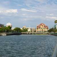 Downtown Stockton's waterfront in June 2013 in Stockton, California