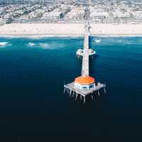 Landscape and Ocean in Huntington Beach, California