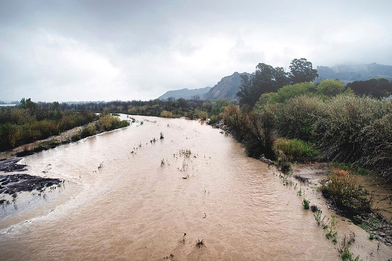Santa Clara River Conservancy during flood image Free stock photo