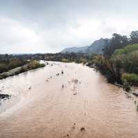 Santa Clara River Conservancy during flood