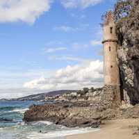Seaside landscape and castle at Laguna, California