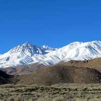 Snow capped mountains in the Sierra Nevada