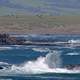 Waves Crashing on the ocean in Piedras Blancas Light Station in California