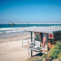 Life Guard Station by the Beach, San Diego, California