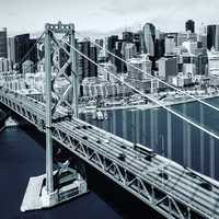 The Golden Gate Bridge in San Francisco with Cars, California