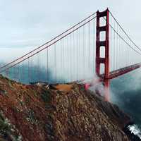 Golden Gate Bridge in the Mist in San Francisco, California