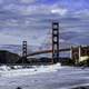 Golden Gate Bridge over the Bay in San Francisco, California