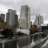 High-rises surround Yerba Buena Gardens in San Francisco, California