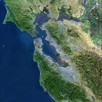 Satellite Image of San Francisco Bay Area, California