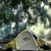 Camping in the Yosemite Valley at Yosemite National Park, California