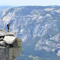 Looking from the Cliff at Yosemite National Park, California