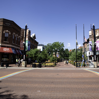 Downtown streets in Boulder, Colorado