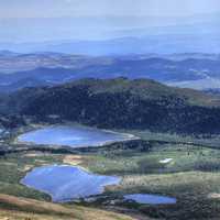 Lakes in the landscape at Pikes Peak, Colorado