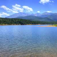 Looking at Crystal Lake at Pikes Peak, Colorado