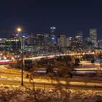 Night time Skyline of Denver, Colorado
