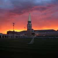 Sunset and Dusk over the Ritchie Center at University of Denver