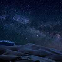 Stars of the Milky Way over the Dunes