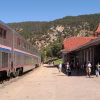 Glenwood Springs train station in Colorado