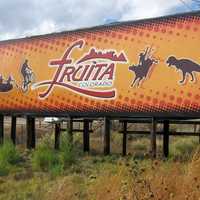 Interstate 70 sign at Fruita exit in Colorado