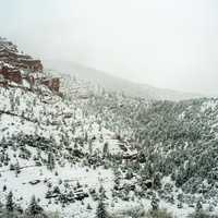 Landscape of the Winter at Grand Junction, Colorado with snow