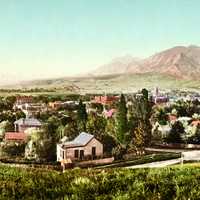 Panorama print of Boulder, 1900 in Colorado