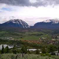 Silverthorne seen from Ptarmigan Peak in Colorado