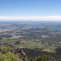 View of South Boulder from Bear Peak in Colorado