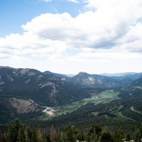 Big Clouds over the mountain landscape