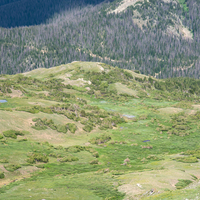 Closer look at mountain valley