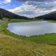 Lake, trees, and clouds at Rocky Mountains National Park, Colorado