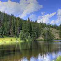 landscape by the lake in Rocky Mountains National Park, Colorado