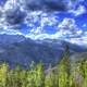 Large clouds over the Mountains at Rocky Mountains National Park, Colorado