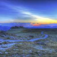 Scenic Dusk Shot at Rocky Mountains National Park, Colorado