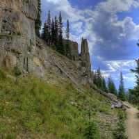 Scenic Hiking Route at Rocky Mountains National Park, Colorado