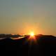 Sunrise above the mountains at Rocky Mountains National Park, Colorado