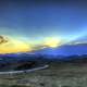 Sunset over the mountains at Rocky Mountains National Park, Colorado