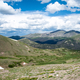 Mountain landscape under the sky and clouds