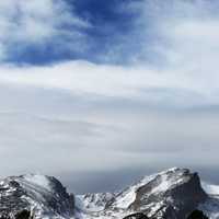 Snowy peaks at Rocky Mountains National Park