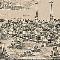 Drawing of New Haven, Connecticut in 1786