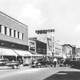 Downtown on East Main Street in 1954 in Waterbury, Connecticut