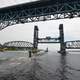 Goldstar Bridge and Amtrak Thames River Bridge in Connecticut