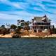 Houses on the Thimble Islands in Connecticut