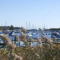 Milford Harbor seen from Pond Street in Connecticut