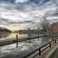 Water and Landscape under sky in Delaware City