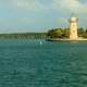 Lighthouse far view at Biscayne National Park, Florida