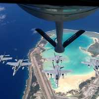 Fighters flying over dry Tortugas